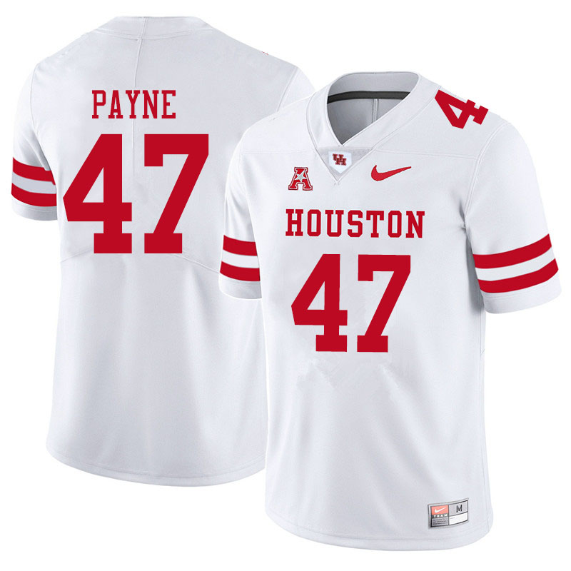 Men #47 Taures Payne Houston Cougars College Football Jerseys Sale-White